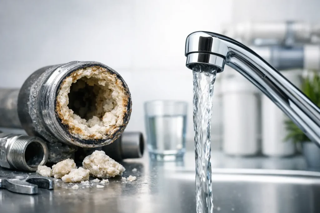 Kalk in Wasserleitungen vermeiden