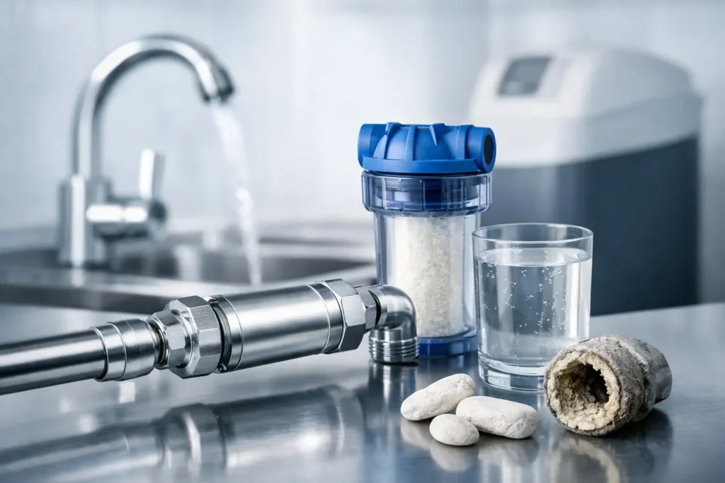 Kalkschutz für die ganze Wasserleitung wählen