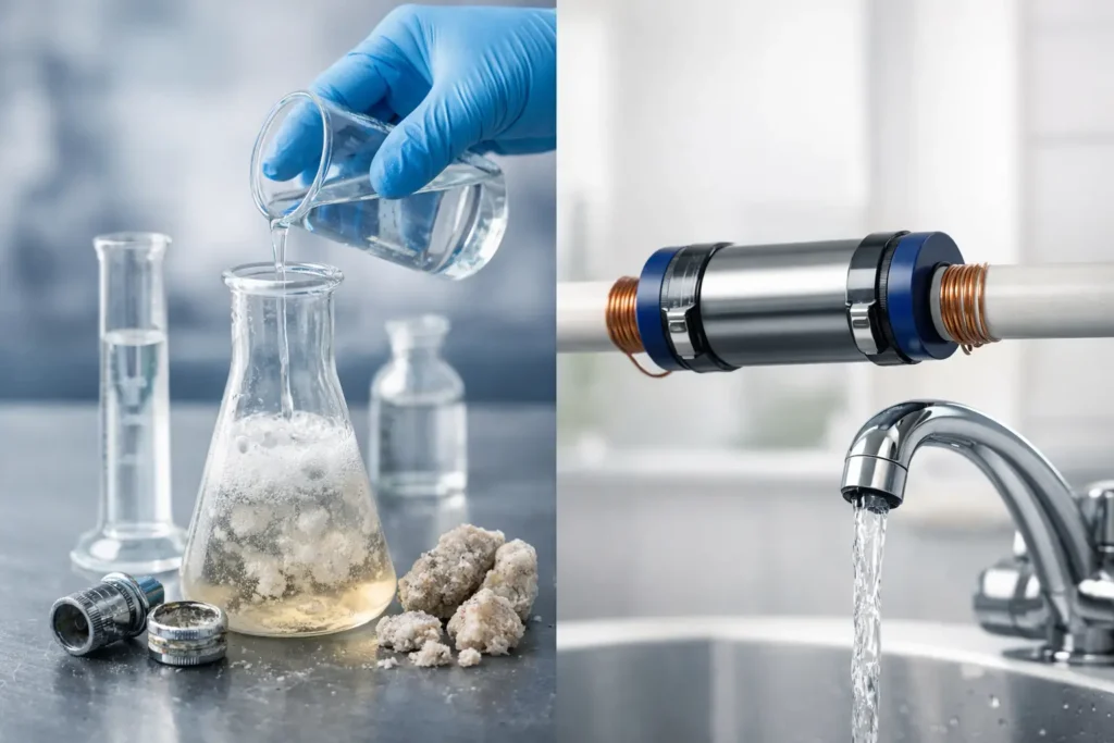 Chemische Entkalkung oder Kalkschutzgerät?